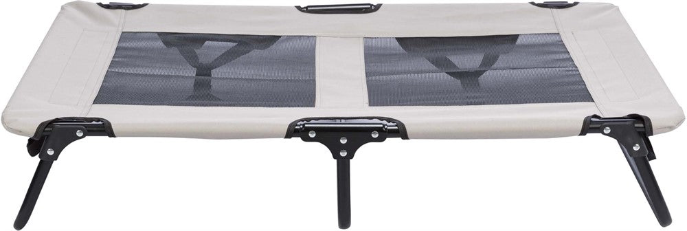 Campingsäng 79×19×50 cm, grå/svart