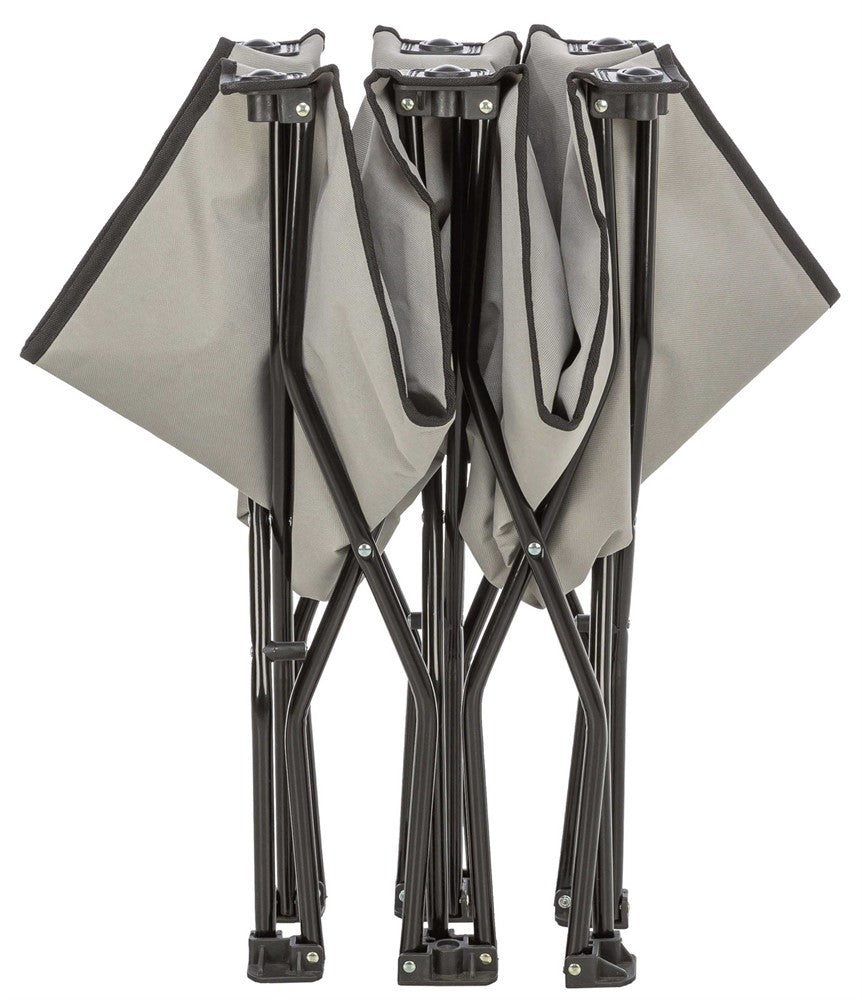 Campingbädd för hund, 120 × 22 × 60 cm, beige/svart