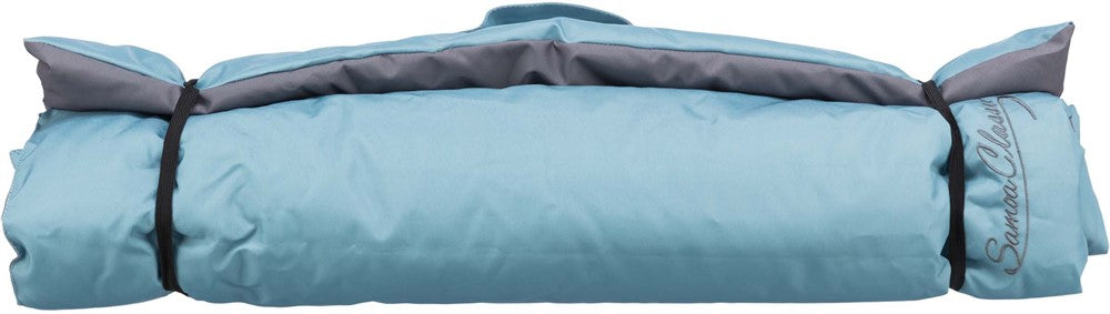 Samoa Classic resefilt m kylfack, 85 × 70 cm, isblå/grå