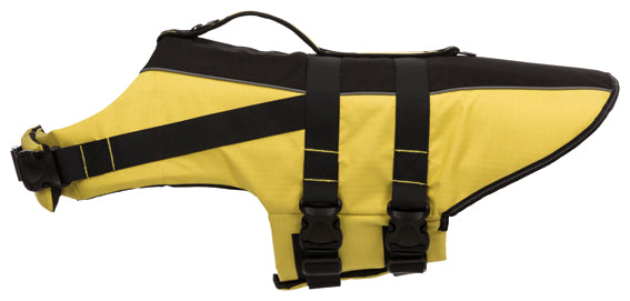 Flytväst för hund,M: 45 cm: 45-72 cm, gul/svart