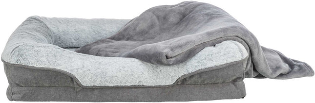 Trixie Lino vital bädd, rektangulär – 70 × 55 cm, grå/ljusgrå