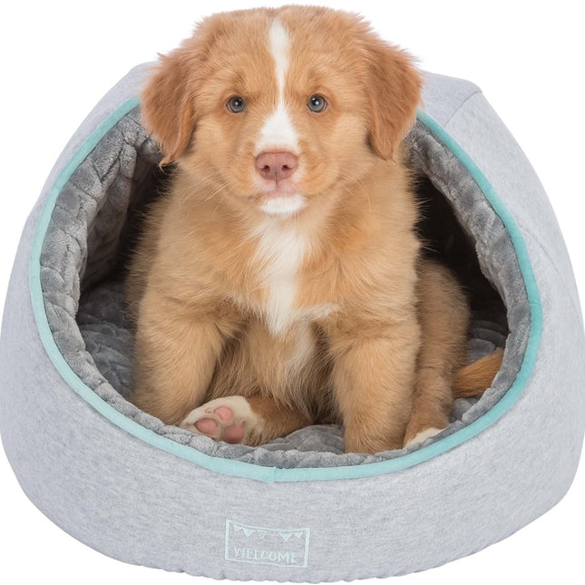 Trixie Junior igloo – Ø 40 cm, höjd 27 cm, Ljusgrå/mintgrön