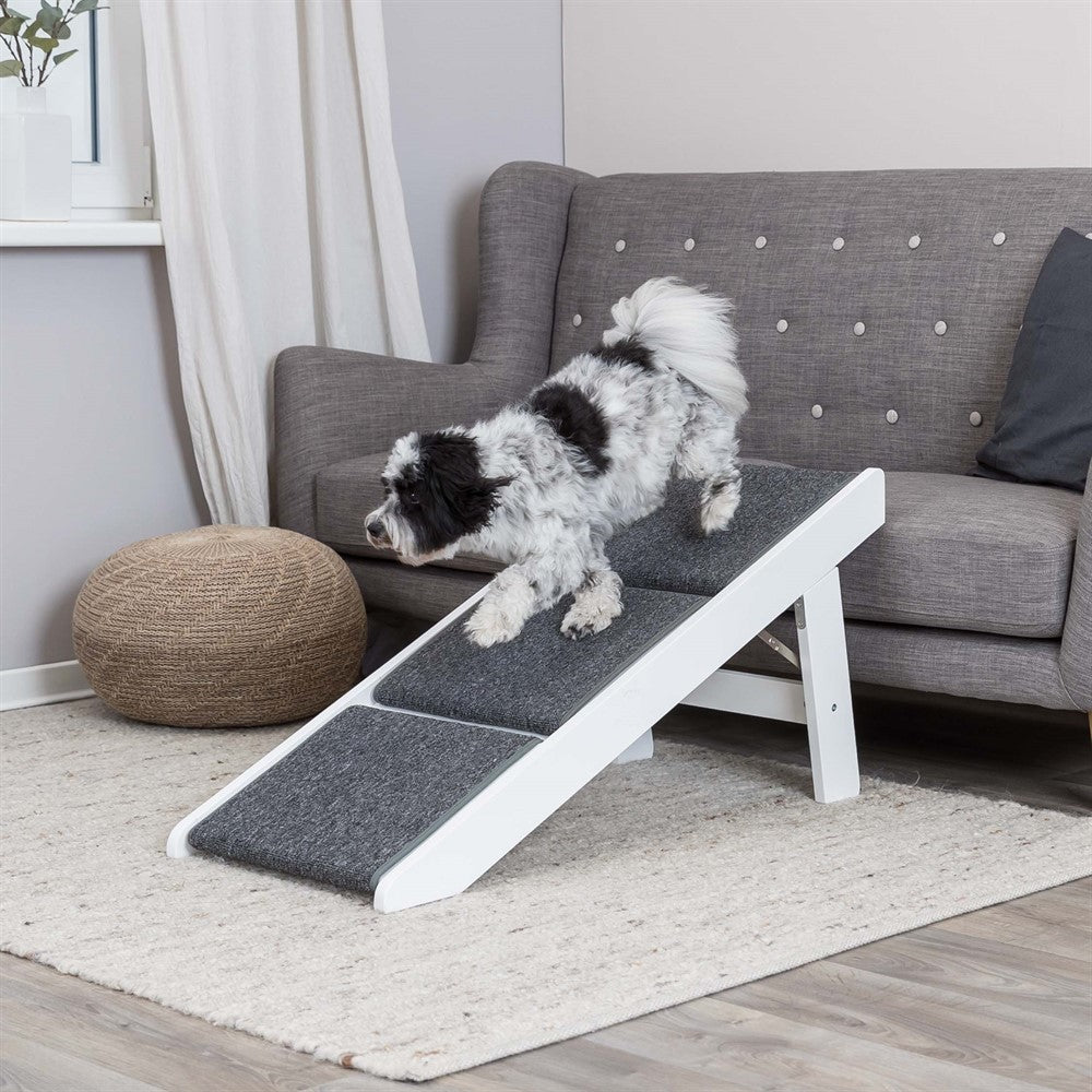 Ramp, utfällbara steg, MDF, 44 × 46 × 106 cm, vit