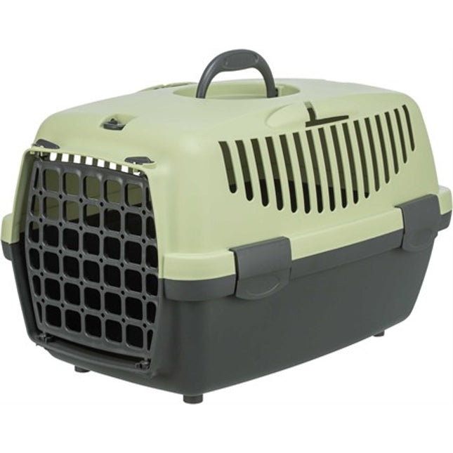 Trixie Transportbur Capri 1 – XS, 32 × 31 × 48 cm, Mörkgrå/pastellgrön