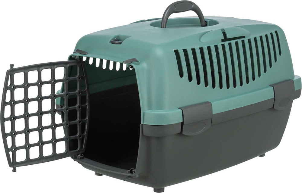 Transportbur Capri 1, XS: 32 × 31 × 48 cm, mörkgrå/petrol