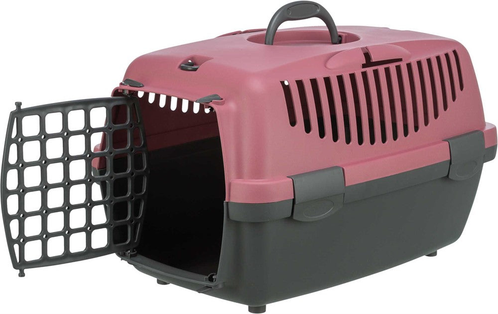 Transportbur Capri 1, XS: 32 × 31 × 48 cm, mörkgrå/antikrosa