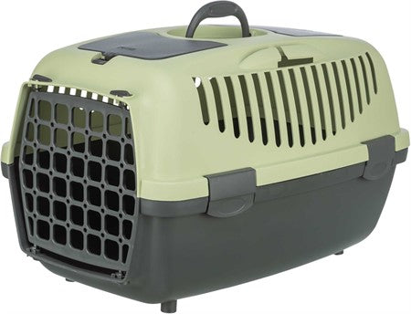Transportbur Capri 2, XS-S: 37 × 34 × 55 cm, mörkgrå/pastellgrön