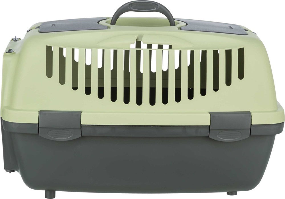 Transportbur Capri 2, XS-S: 37 × 34 × 55 cm, mörkgrå/pastellgrön