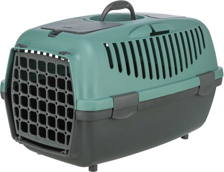 Transportbur Capri 2, XS-S: 37 × 34 × 55 cm, mörkgrå/petrol