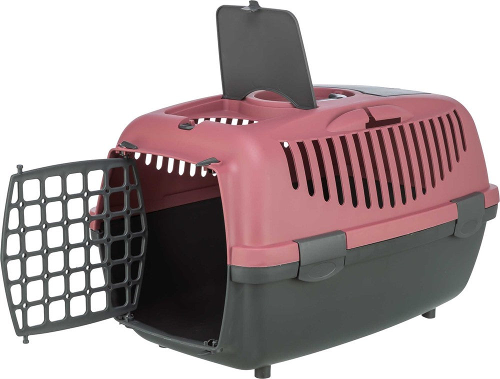 Transportbur Capri 2, XS-S: 37 × 34 × 55 cm, mörkgrå/antikrosa