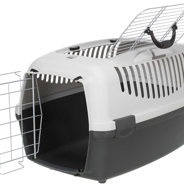 Trixie Transportbur Capri 3 Open – 40 x h38 × 61 cm, grå