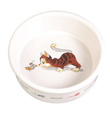 Keramikskål katt med motiv 0,2 L 11,5 cm