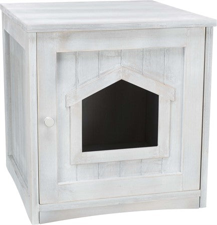 Toaletthus för kattlåda, MDF, 49 × 51 × 51 cm, vintage-grå