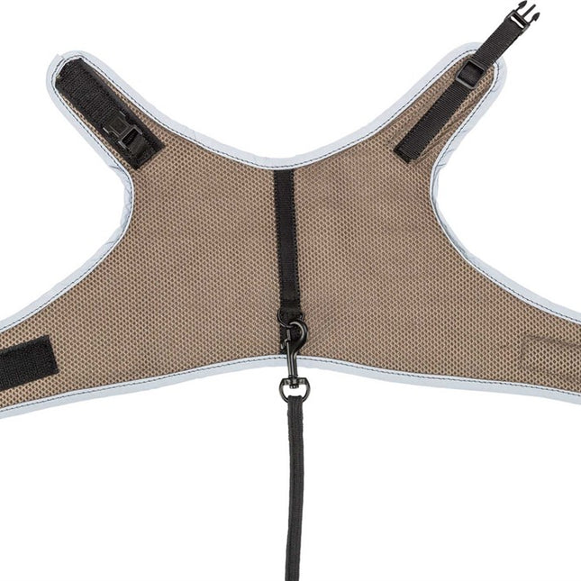 Trixie Mjuk kattsele med koppel och reflex – 28–42 cm, 1,20 m, Taupe