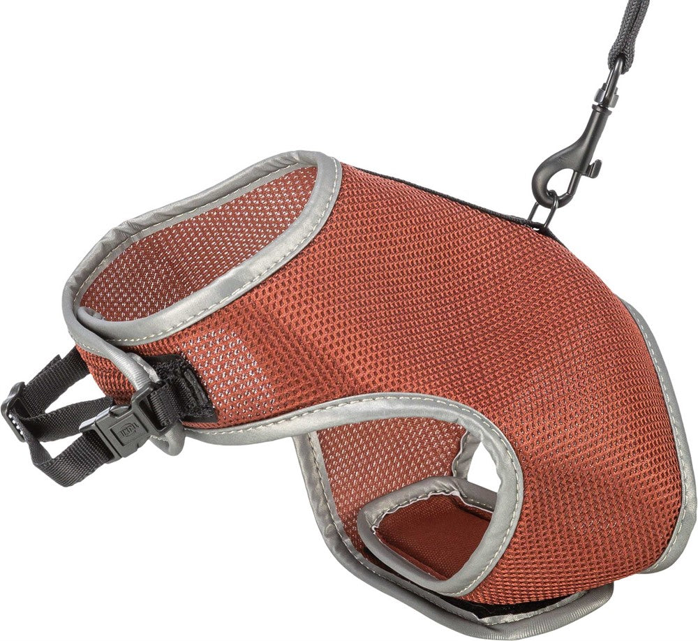 Kattsele mjuk med koppel, 28-42 cm, 1.20 m, reflex, rost