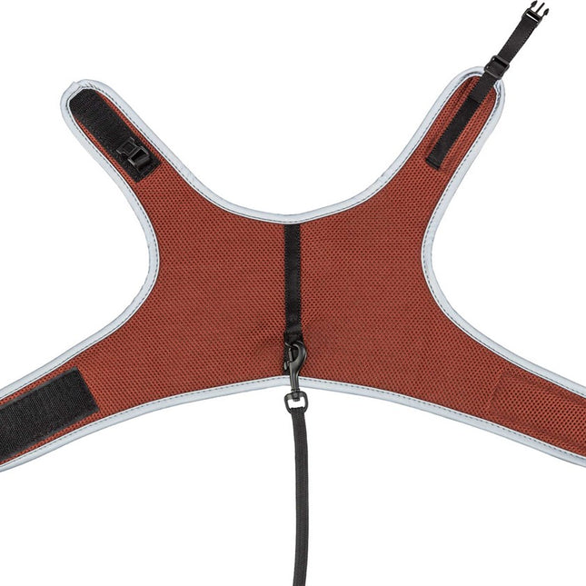 Trixie Mjuk kattsele med koppel och reflex – 28–42 cm, 1,20 m, Rost