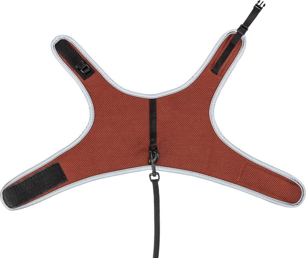 Kattsele mjuk med koppel, 28-42 cm, 1.20 m, reflex, rost