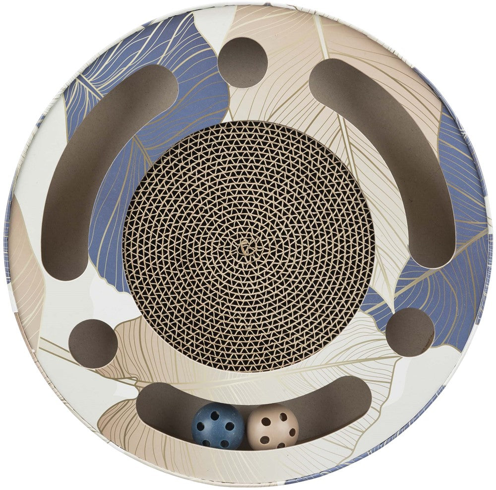 Klöscylinder med 2 plastbollar, wellpapp, catnip, ø 33 cm