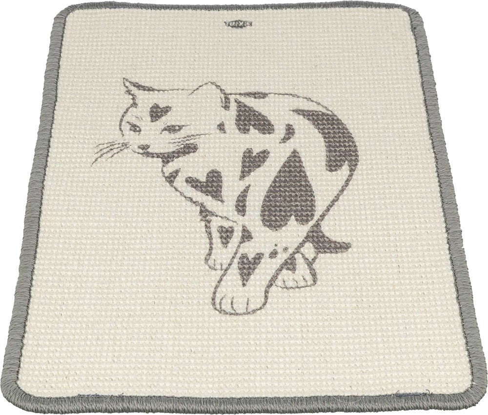 Klösmatta, med tryck, 55 × 35 cm, taupe