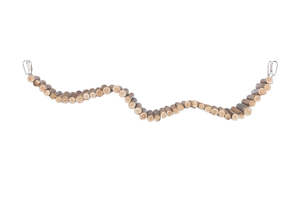 Fågelbro flexibel, pilträ, 61 × 8 cm