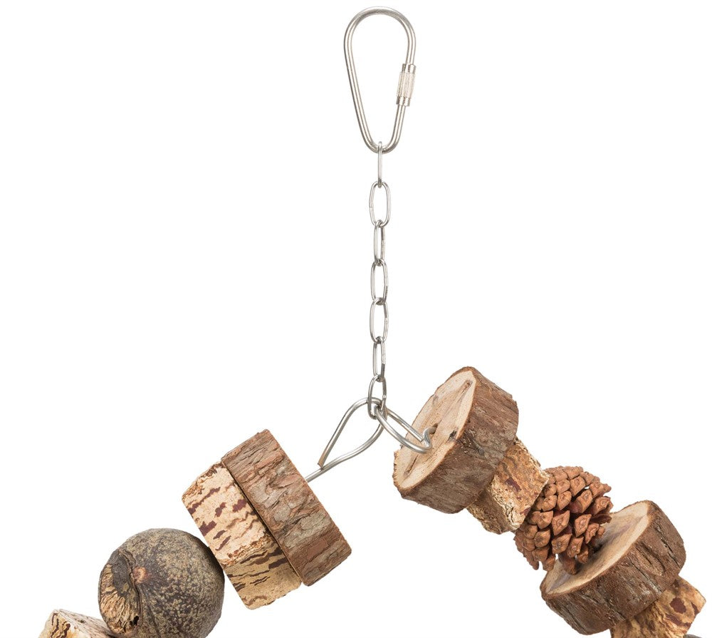 Naturleksak ring-gunga, trä/kottar, ø 18 cm