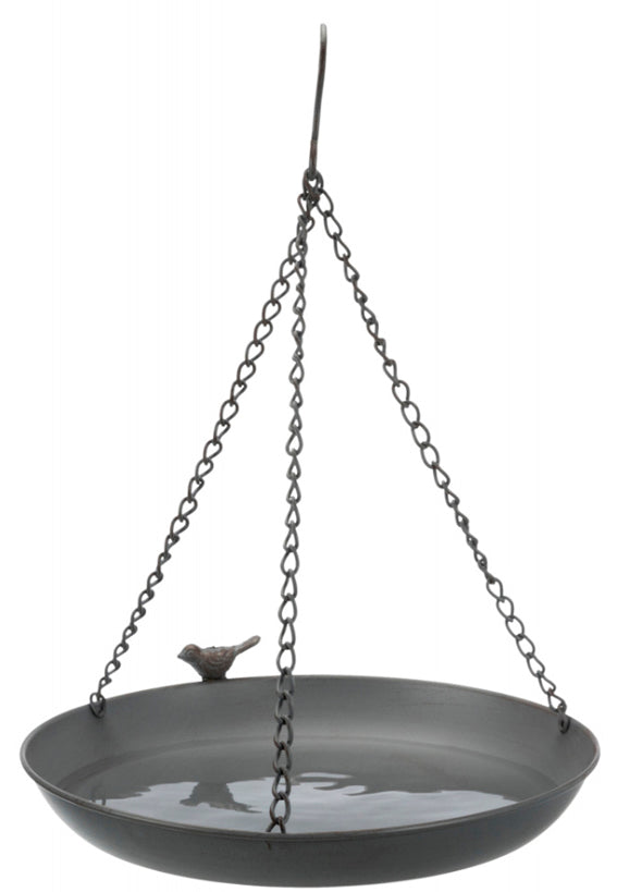 Fågelbad, hängande, metall, 2,200 ml/ø 30 cm