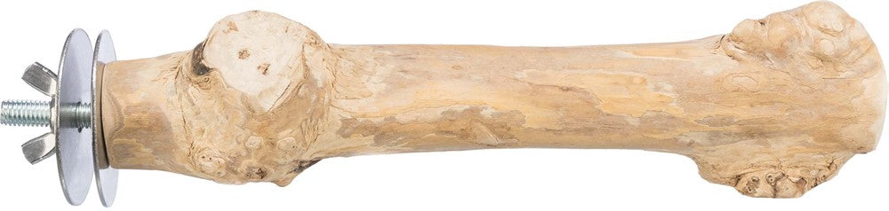 Fågelpinne skruvfixerad, kaffeträ, 20 cm/ø 20-30 mm