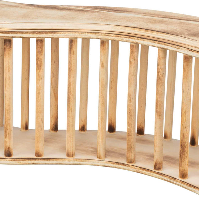 Trixie Höhäck med lock, trä/flamberad – 37 × 19 × 13 cm – höbehållare framifrån