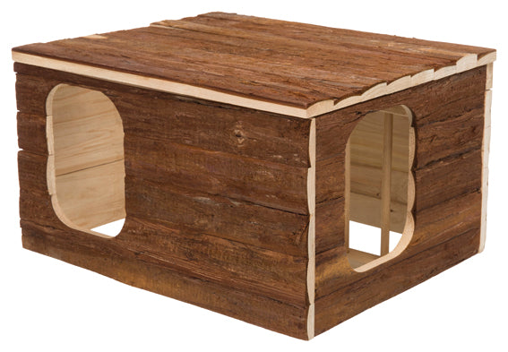 Trixie NL Hilke hus, med höhäck – 40 × 23 × 32 cm – husets baksida