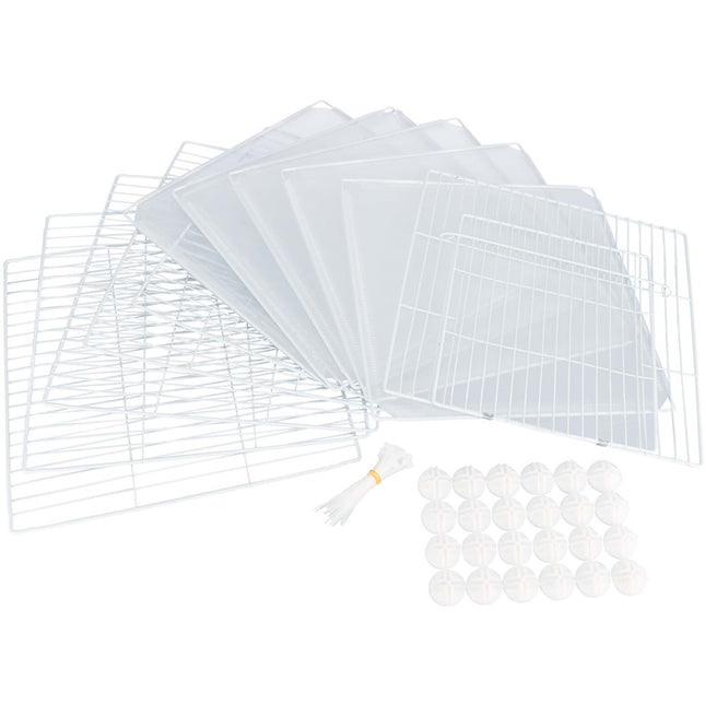 Trixie Innehage, påbyggningsbar, metall/plast – 140 × h35 × 70 cm, vit