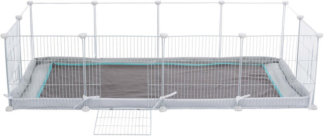 Trixie Golv för innehage, polyester – 140 × 70 cm, grå/vit