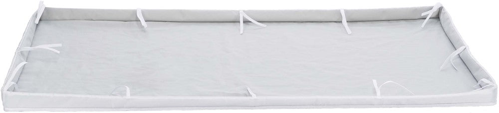 Golv för innehage, polyester, 140 × 70 cm, grå/vit