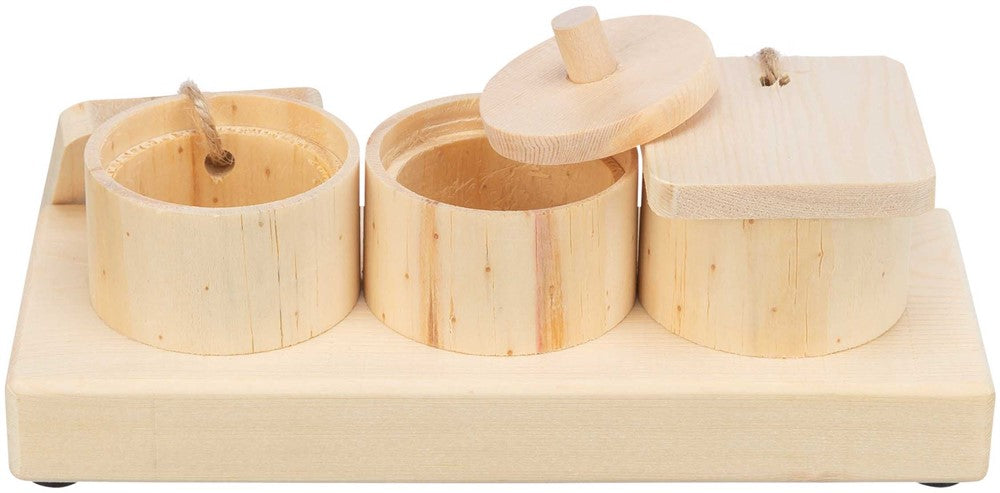 Snackskoppar, trä, 15 × 4.5 × 6 cm