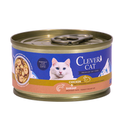 Clever Cat våtfoder med kyckling och räkor – 6 × 70 g