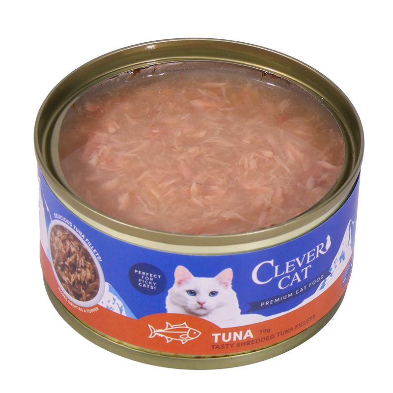 Clever Cat våtfoder med tonfisk – 6 × 70 g