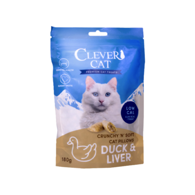 Clever Cat Pillows 180g Duck & Liver 12-pack
