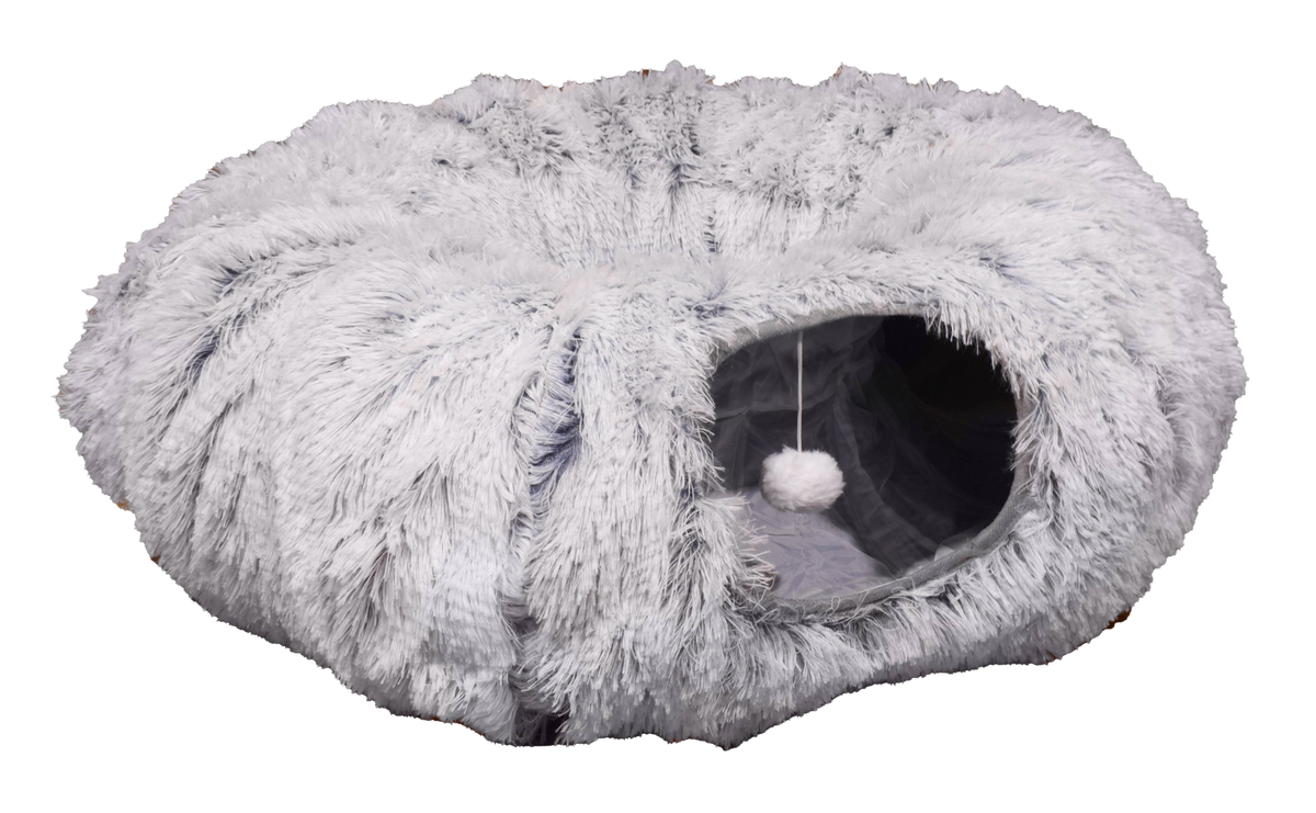 Danish Design Fur Grey Cat Tunnel