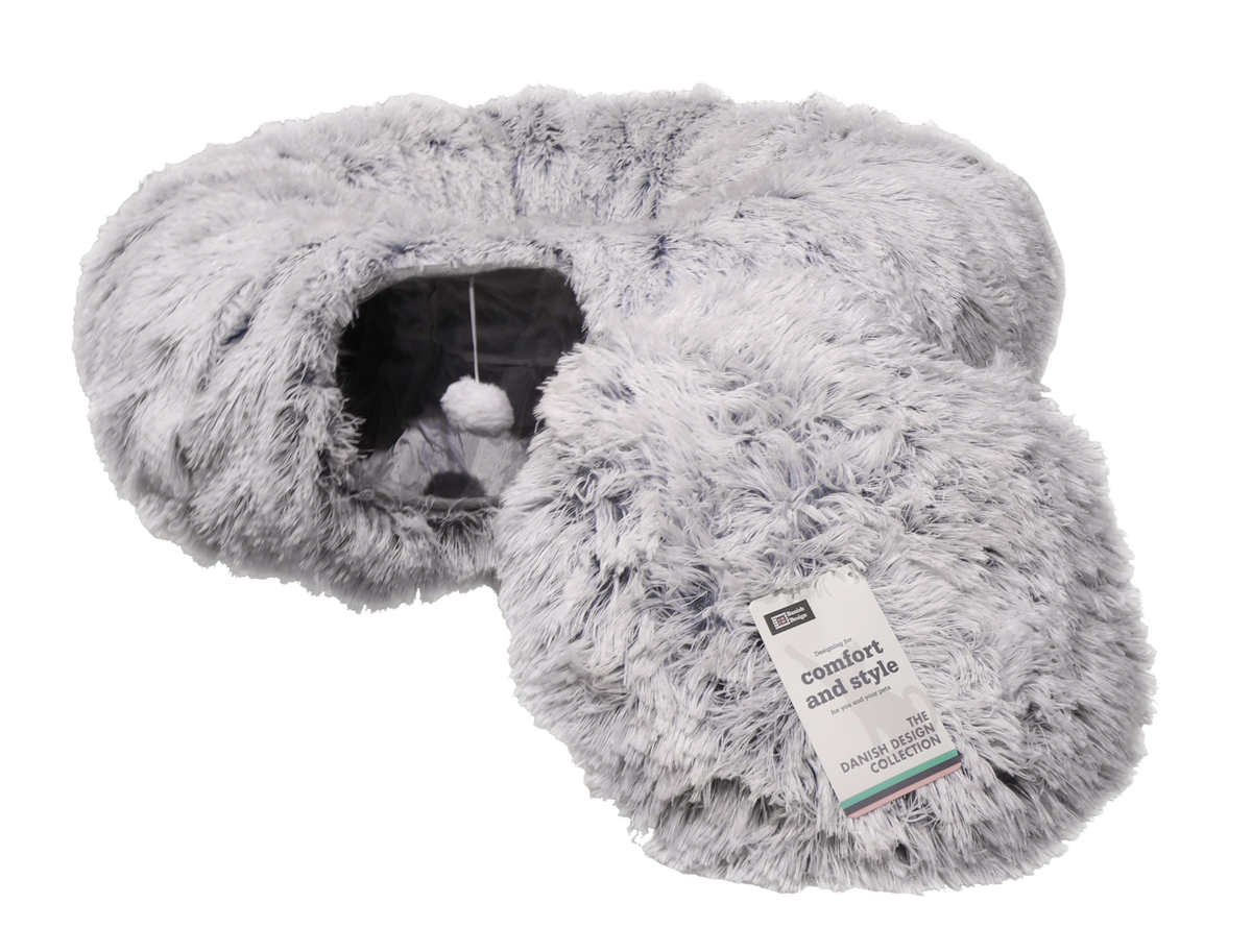 Danish Design Fur Grey Cat Tunnel
