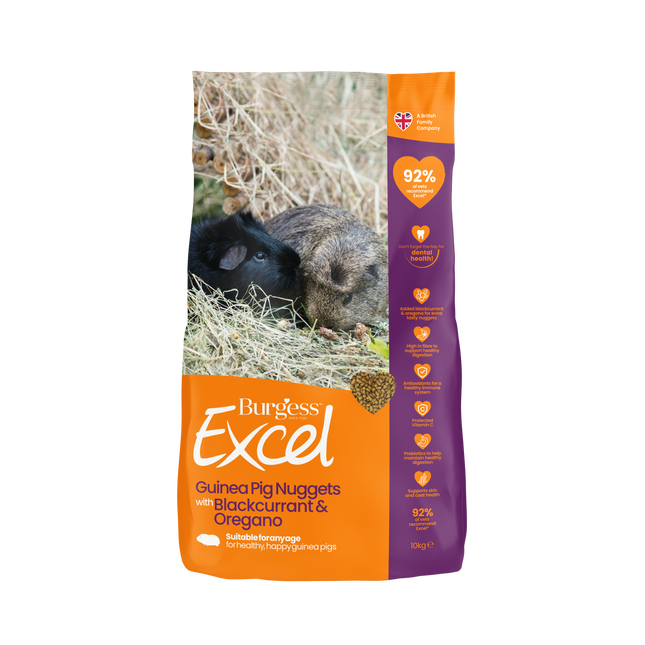 Burgess Excel Guinea Pig Blackcurrant & Oregano marsvinsfoder – 10 kg