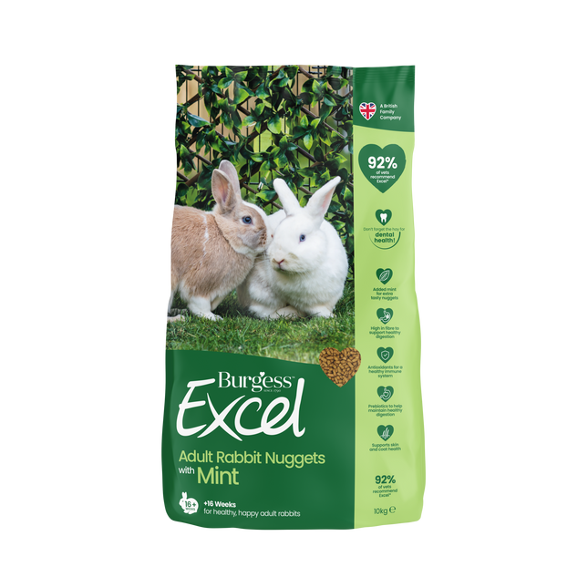 Burgess Excel Rabbit Adult kaninfoder – 10 kg