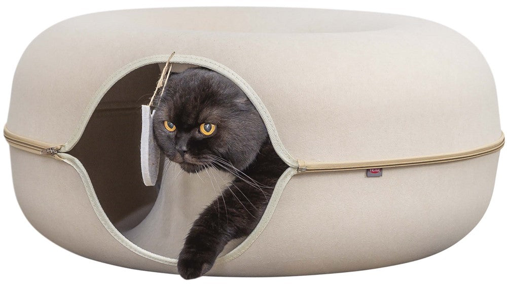 Lekdonut, filt, Ø 60 cm, beige