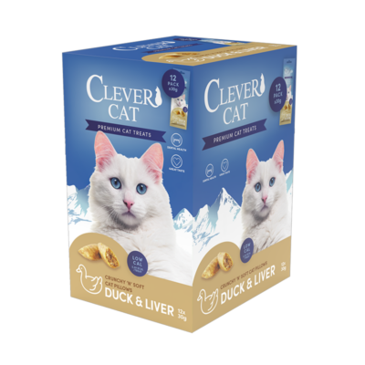 Clever Cat Pillows 30g Duck & Liver 12-pack