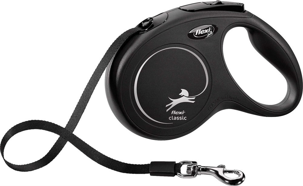 flexi New CLASSIC, M:5 m band, svart