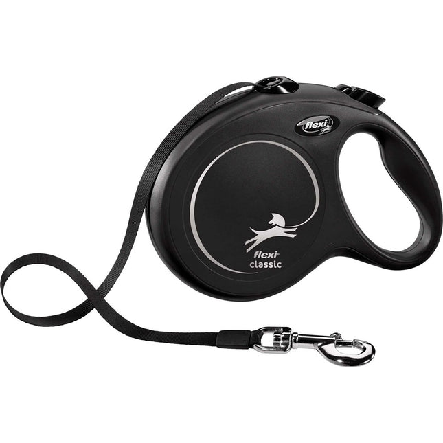 flexi New CLASSIC rullkoppel – band – L, 8 m, svart