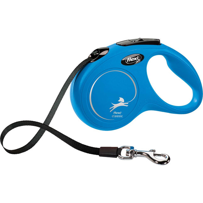 flexi New CLASSIC rullkoppel – band – S, 5 m, blå