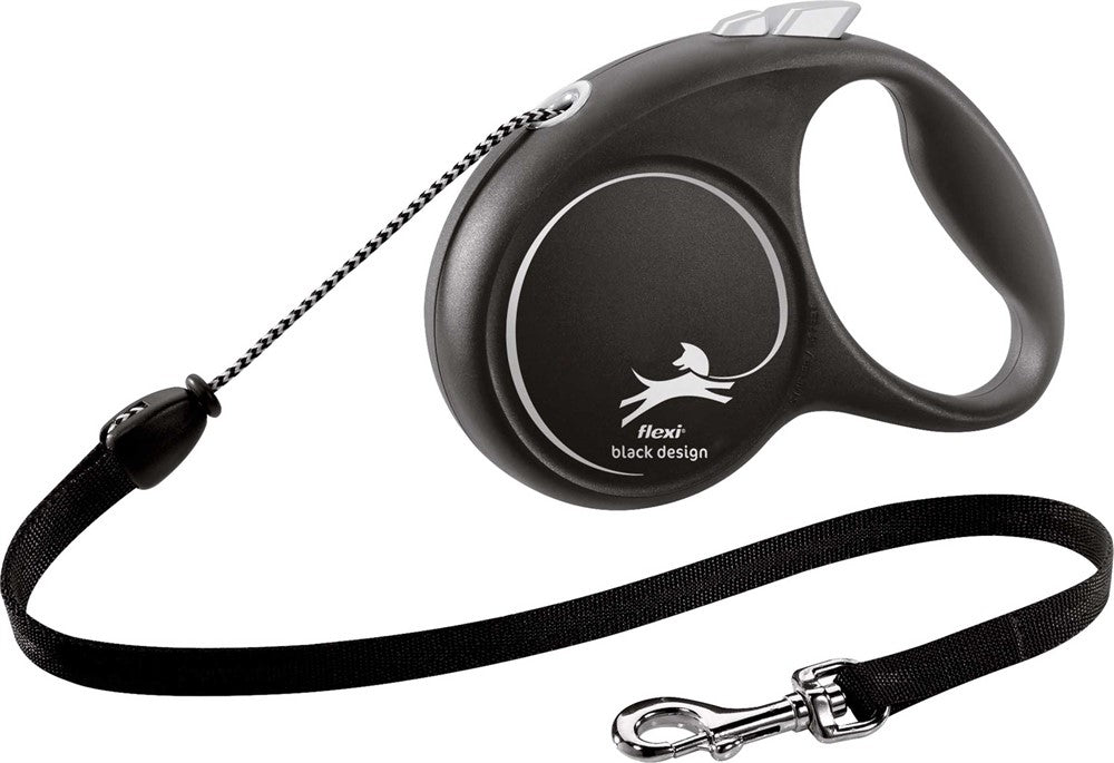 flexi BLACK DESIGN, rep, M: 5 m, svart