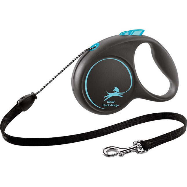 flexi BLACK DESIGN rullkoppel – lina – M, 5 m, blå