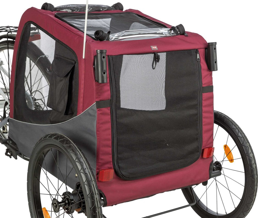 Cykelvagn, M: 63 × 68 × 75/137 cm grå/röd