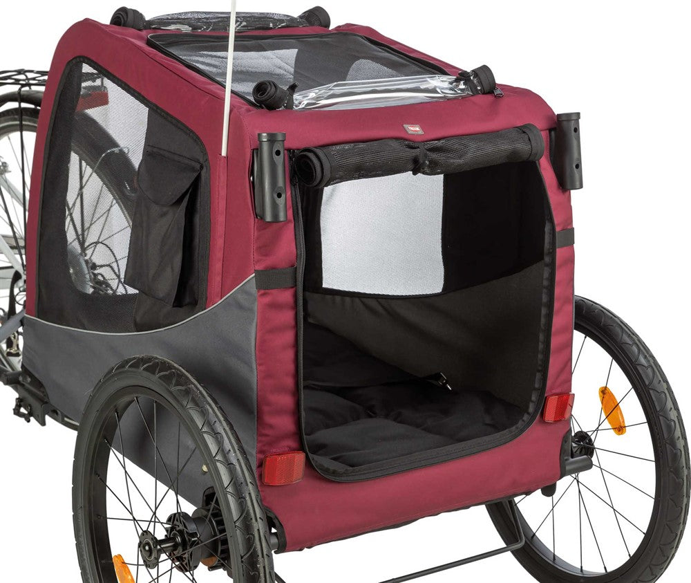 Cykelvagn, S: 53 × 60 × 60/117 cm, grå/röd