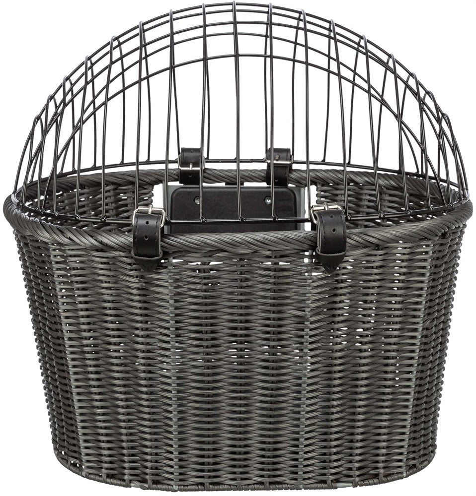 Cykelkorg front med galler, 44×h34×41cm, antracit